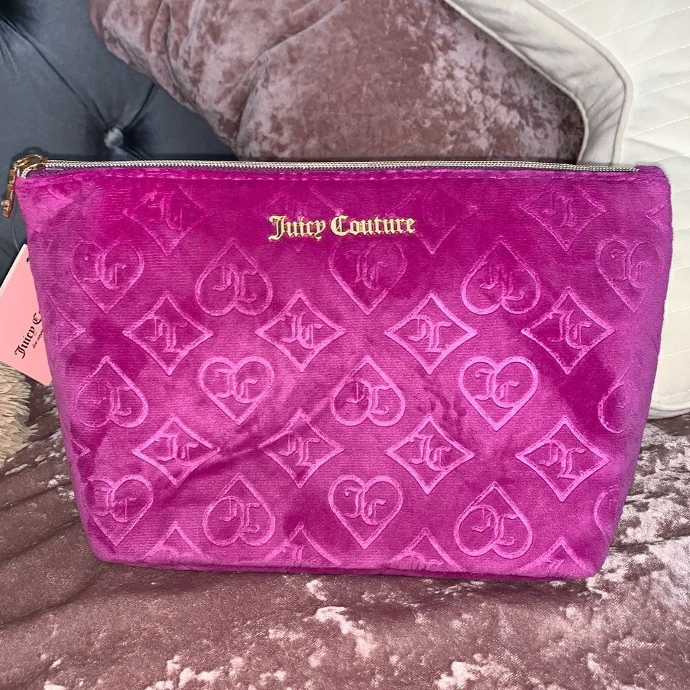 Juicy Couture Velour Purple Makeup Bag